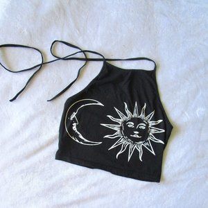 Graphic Halter Top